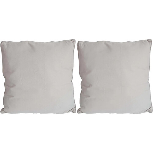 Jardindeco Coussin en coton coloré Salsa 45 cm (Lot de 2) lin.