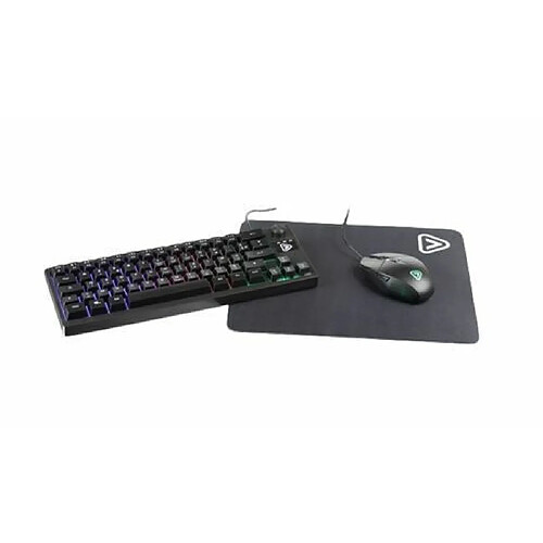 Pack Gaming Onlan PG-7 clavier compact TKL Noir + souris optique + tapis de souris