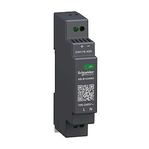 alimentation à découpage - modicon abl - 100 à 240v ac vers 24v dc - 0.4a - schneider electric ablm1a24004