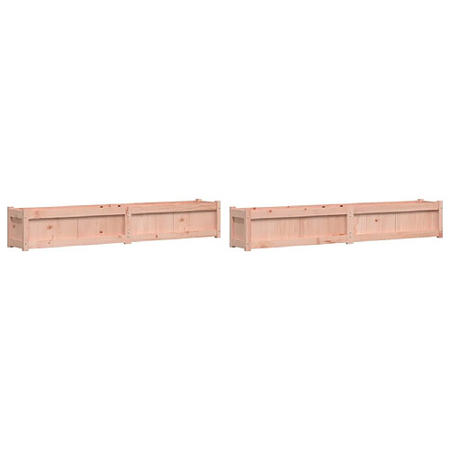 Maison Chic Lot de 2 Jardinières,Bac à fleurs - pot de fleur bois massif douglas -GKD20748