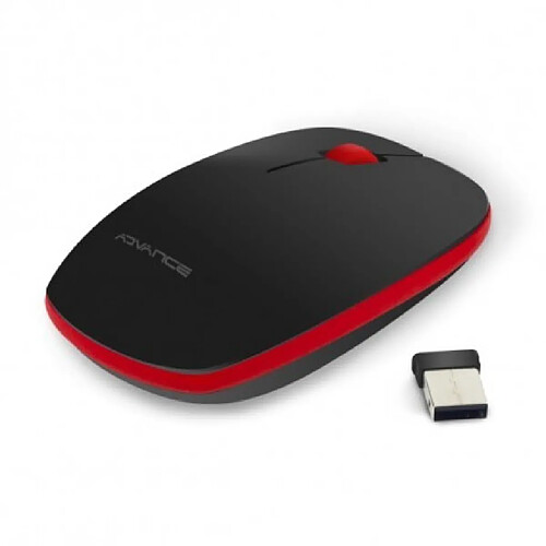 Souris ADVANCE S.fil RECHARGEABLE SHINY RED 1600 dpi Ref : S-702RE