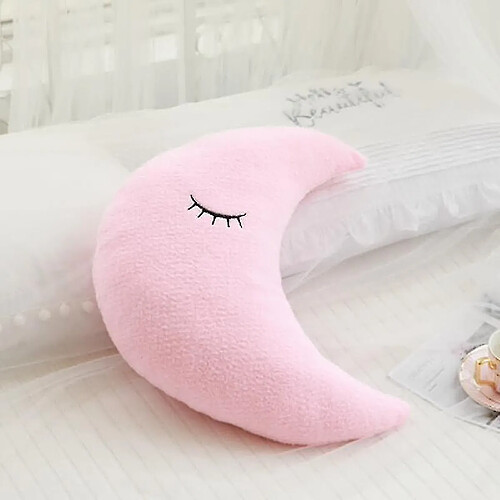 Universal New Sky Series Moon Plux Pillow Soft Cushion Plux Doll Toys for Children (Pink)