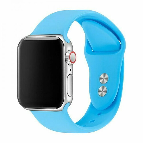 PHONECARE Bracelet SmoothSilicone pour Apple Watch Edition Series 7 - 41mm - Bleu Ciel