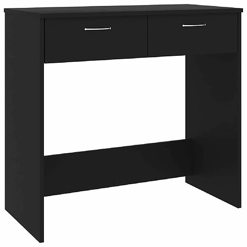 Maison Chic Bureau,Table de travail pour chambre Noir 80x40x75 cm Aggloméré -GKD86784