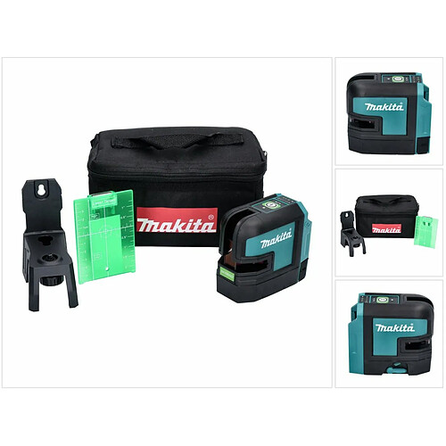 Makita SK 106 GDZ Laser à lignes croisées sans fil, Laser à points croisés vert Solo 12V - sans batterie, sans chargeur