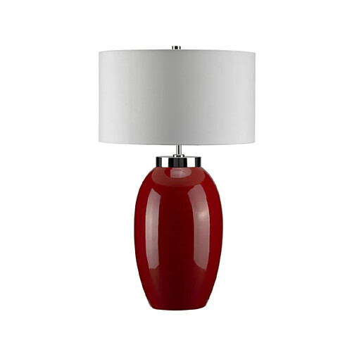 Elstead Lighting Lampe de table Victor Porcelaine Rouge