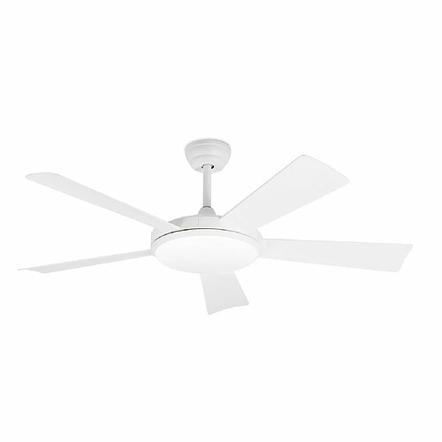 Faro Barcelona Ventilateur de plafond blanc à 5 pales avec moteur à courant continu intelligent