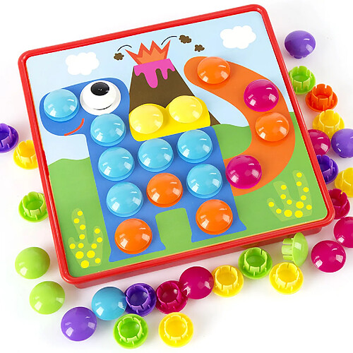 Universal Puzzles 3D pour enfants, boutons colorés, assemblages, champignons, clous, ensembles, mosaïques créatives, puzzles, tableaux, contes de fées, taquineries.