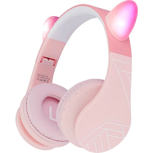 P2 Casque Audio Sans Fil 85dB Bluetooth Enfant Pliable Supra-Auriculaire Isolation Acoustique Rose