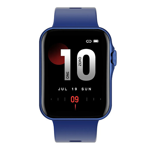 Chrono Montre connectée de Sport pour hommes femmes,écran 1.6'', IP67 étanche,Bluetooth, appel, moniteur d'activité physique, fréquence cardiaque pour Android IOS-bleu