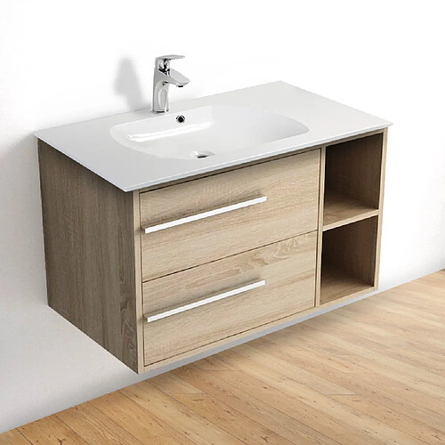 Cedam Vasque à encastrer 90 cm Lavabo de salle de bain Blanc