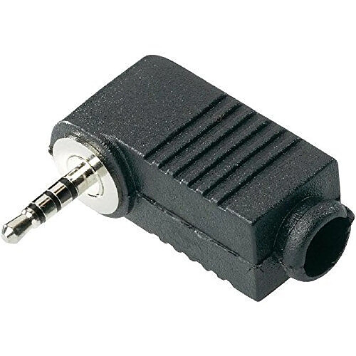 Jack 2.5 mm Mâle coudé BKL Electronic 1107016 Nombre de pôles: 4 stéréo noir 1 pc(s)