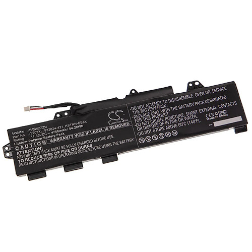 vhbw batterie compatible avec HP EliteBook 850 G5 (3RS10UT), 850 G5 (3RS11UT), 850 G5 (3RS12UT) laptop (4700mAh, 11.55V, Li-Polymère, noir)