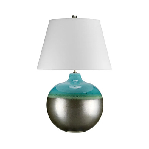 Elstead Lighting Lampe de table Laguna Porcelaine Graphite,Turquoise