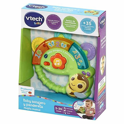 Hochet musical Vtech Baby Musique Abeille Lumières Tambourin Interactif 12 x 14 x 3 cm