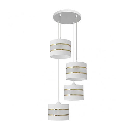 Helam Suspension Helen Tissu,Fer Or blanc 4 ampoules 115cm