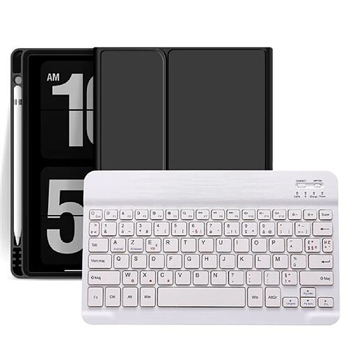 RedMiter Silicone avec Clavier Français AZERTY Bluetooth pour iPad Air4 10.9 - Noir&Blanc