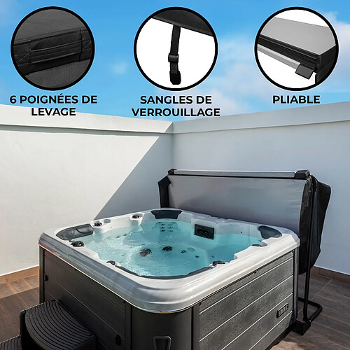 Monstershop Couverture de Jacuzzi 2m - Noir