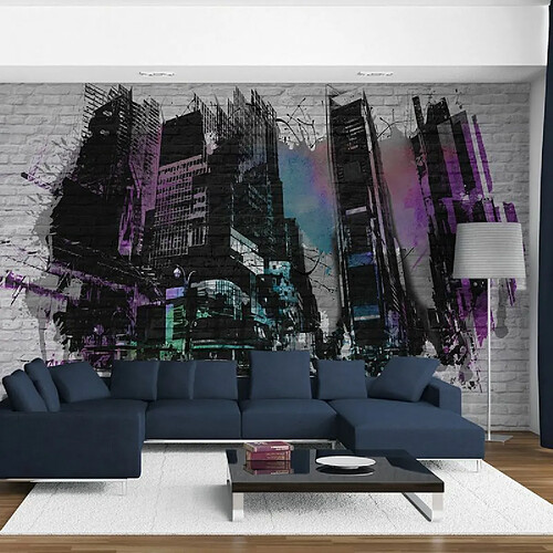 Paris Prix Papier Peint Art Urbain : Grande Ville Moderne II 270x450cm