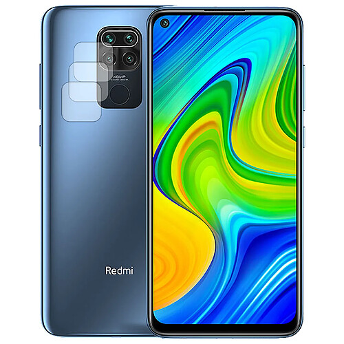 Lot de 3 Verre Trempé Camera Arrière Protecteur pour Xiaomi Redmi Note 9 - Visiodirect -