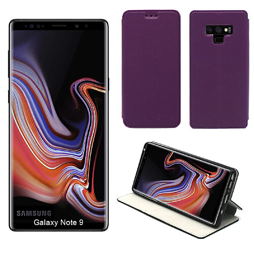 Xeptio Etui Luxe Samsung Galaxy Note 9 violet Slim Style Cuir Stand Smartphone 2018 - Housse Coque Anti Choc de Protection Note9 - Accessoires Pochette Case