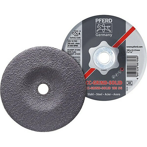 Pferd Meule CC-GRIND®-SOLID, SG-STEEL, Ø : 125 mm, Vitesse max. 12200 tr/mn