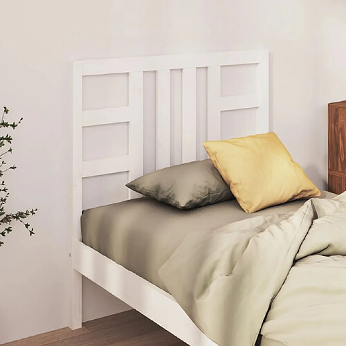 vidaXL Tête de lit Blanc 106x4x100 cm Bois massif de pin