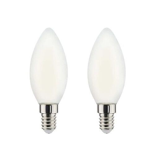 Ampoule LED Filament XXCELL Flamme Dépolie - E14 équivalent 40W x2