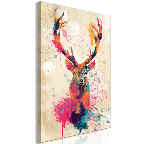 Artgeist Tableau - Watercolor Deer (1 Part) Vertical [40x60]