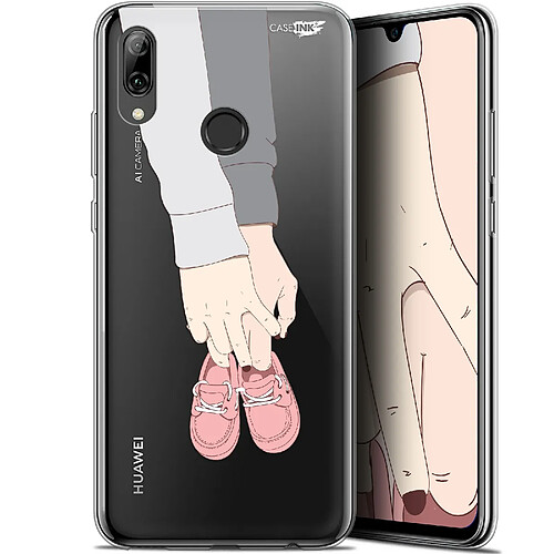 Caseink Coque arrière Pour Huawei P Smart 2019 (6.21 ) Crystal Gel HD [ Nouvelle Collection - Souple - Antichoc - Imprimé en France] A Deux Mon Bébé