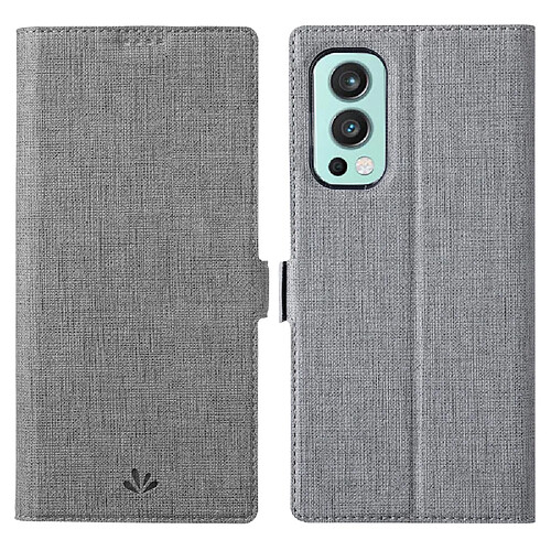 Vili Etui en PU + TPU avec support gris pour votre OnePlus Nord 2 5G