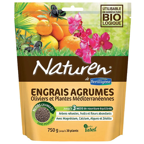 Engrais agrumes, plantes méditerranéennes Naturen Boîte 750g