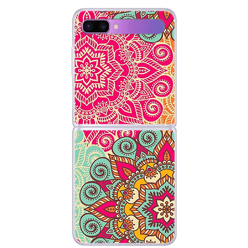 Coque en TPU antichoc fleurs de palais colorées pour votre Samsung Galaxy Z Flip3 5G