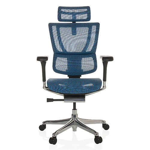 Chaise de bureau / Fauteuil de direction ERGOHUMAN SLIM GEN2 Tissu maille bleu hjh OFFICE