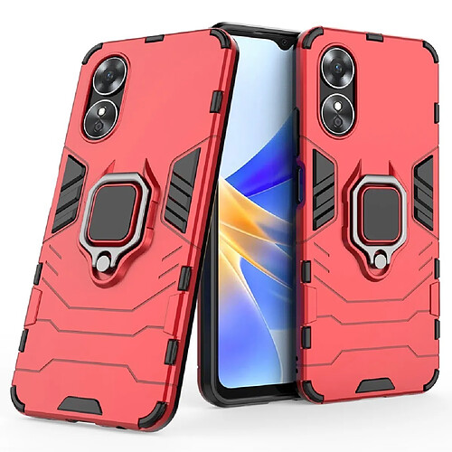 Htdmobiles Coque pour Oppo A17 - housse etui rigide anti choc + film ecran - ROUGE