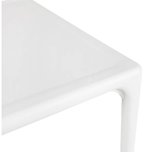 Alterego Table à dîner carrée 'KUIK' design blanche - 72x72 cm