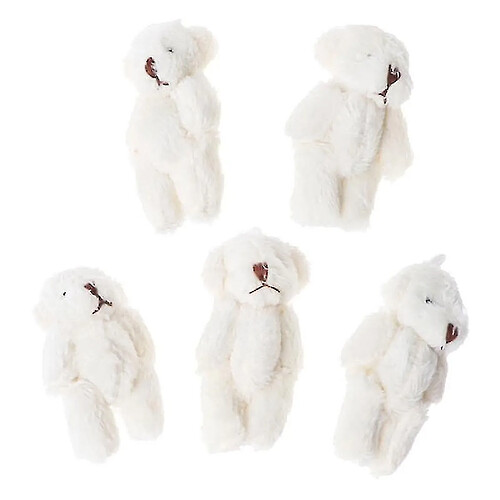 Universal Kawaii Mini en peluche ours en peluche, velours perlé pour accessoires en tissu 6cm 5pcs # 1