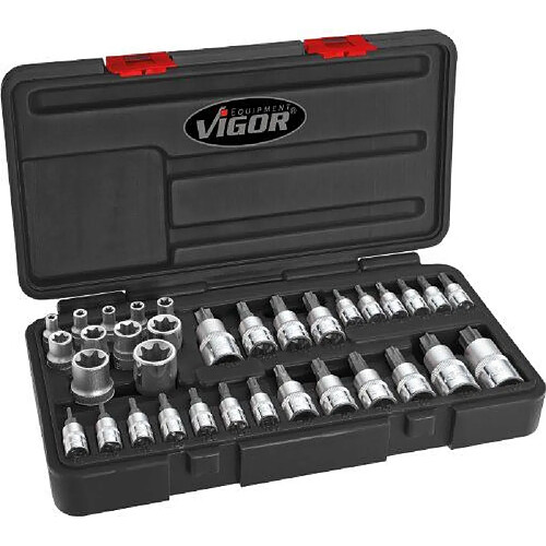 Vigor V1781 Coffret de douilles Torx