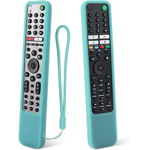 SANAG etui De Protection En Silicone Pour Sony Tv Telecommande Vocale, Rmf-Tx500E Rmf-Tx600E Rmf-Tx611E Rmf-Tx520E, Housse Coque Pour Sony Telecommande, Antiderapage, Antisismique, Lavable(Bleu Lumineux)