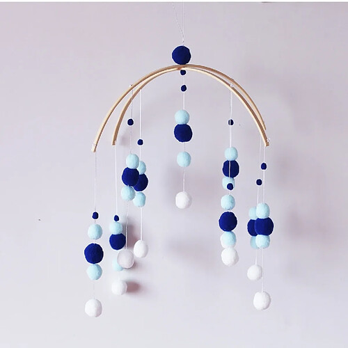 Wewoo Ball Wind Chime Bed Bell Crib avec des accessoires de décoration de chambre d'enfants Jouets amusantsTaille 38x100cm Bleu