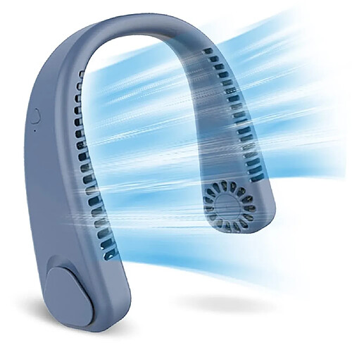 Ventilateur de Cou Portable Sans Lame (BLEU)