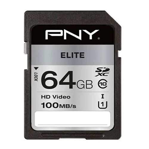 PNY Carte mémoire SDXC 64Go 100Mo/s class 10