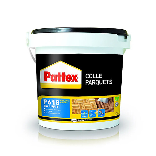 Colle pour parquet mosaïque P168 PATTEX - seau de 7 kg - 555224