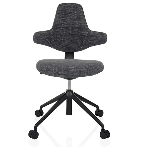 Chaise de bureau / siège-selle de cheval PALIANO gris hjh OFFICE