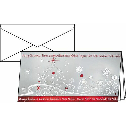 Sigel DS393 Lot de 10 Cartes de Noël 2 volets et Enveloppes Motif Winter Breeze