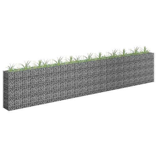 vidaXL Lit surélevé à gabion Acier galvanisé 450x30x90 cm