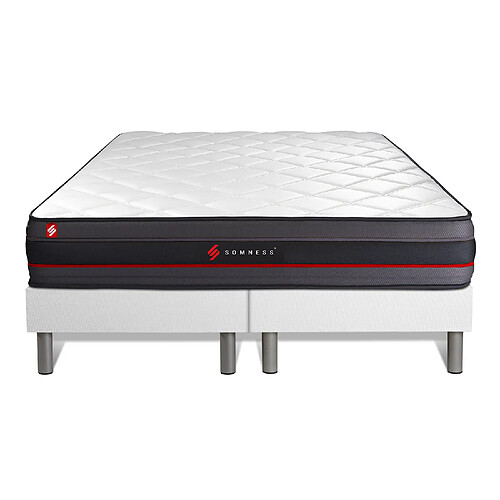 Somness Ensemble double sommier + matelas REGEN à mémoire de forme 180x200