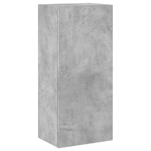 Maison Chic Meuble TV, Banc TV pour salon, Meuble de rangement mural gris béton 40,5x30x90 cm bois d'ingénierie -GKD47850