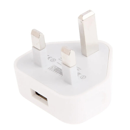 Wewoo Pour iPad, iPhone, Galaxy, Huawei, blanc Xiaomi, LG, HTC et autres smartphone, appareils rechargeables 5V / 1A UK Plug Chargeur USB,