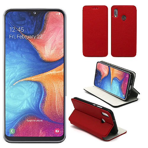 Xeptio Samsung Galaxy A20E Etui coque rouge pochette Slim